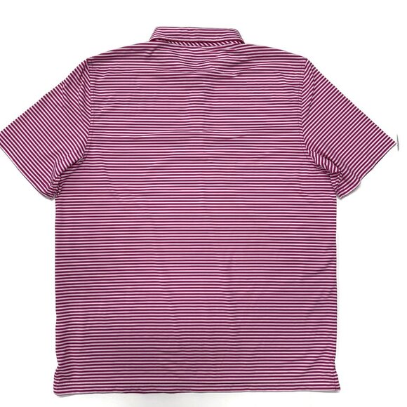 Vineyard Vines Performance Polo Shirt Mens XL Pink Striped Golf Short Sleeve - Picture 9 of 10